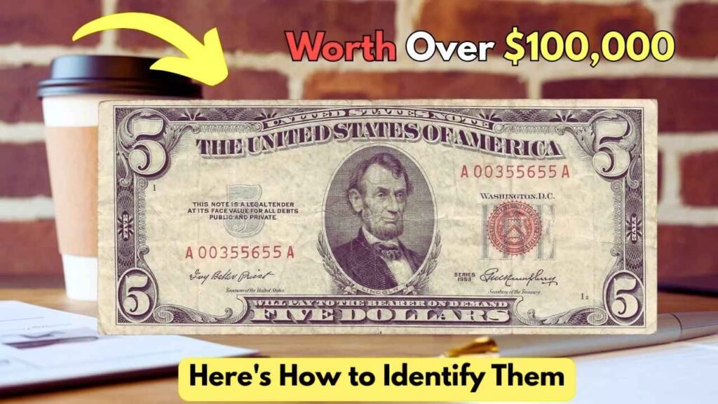 Low Serial 1953 Red Seal $5 Bills