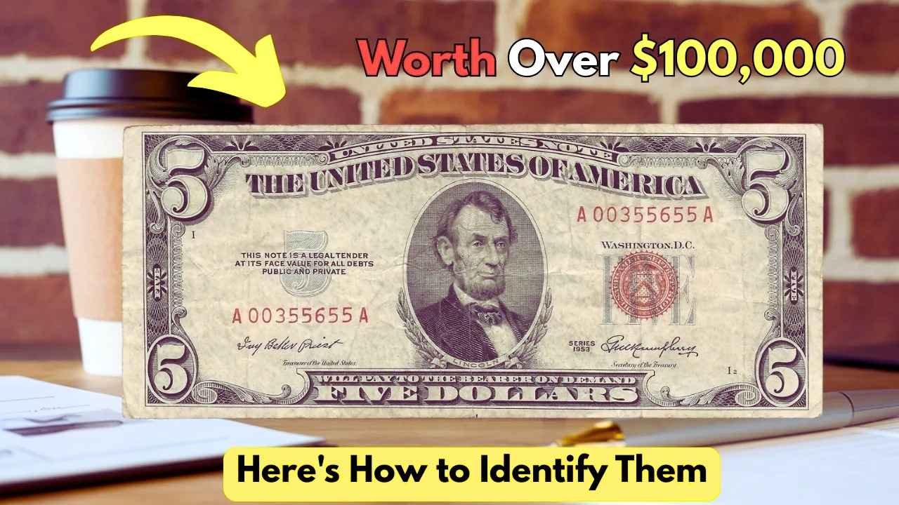 Low Serial 1953 Red Seal $5 Bills